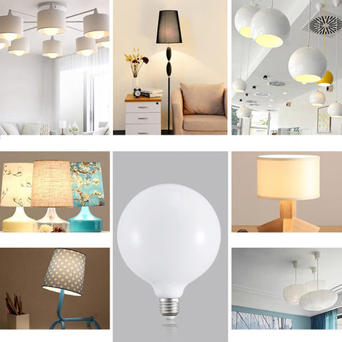 G95 Bulb, 4000K, 9W 90W, G95 110V dimmable 100Lm E26/E27 Pack 4 LED Edison Globe Light Natural White Equivalent to Not