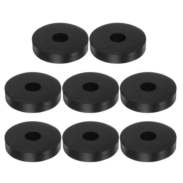 8pcs Rubber Spacer, 2 Inch OD, 0.55 Inch ID, 0.4 Inch Thick Neoprene Round Anti Vibration Isolation Pads, Black, for