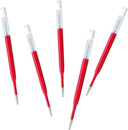 DunBong G2 Gel Ink Pen Refills, 0.5mm Fine Point, Pack of 5, Red