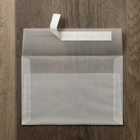 LUXPaper A8 Invitation Envelopes, 50 Qty, Clear Translucent, 5 1/2 x 8 1/8, Perfect for Invitations, Announcements