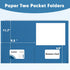 RAZCC Two Pocket Folders, 50 Pack, Fit Letter Size Paper, Paper Folders with Pockets for School Office