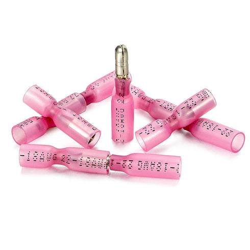 200PCS Heat Shrink Bullet Connectors - Female & Male Waterproof Marine Automotive Electrical Crimp Terminals