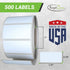 Rectangular Color Coding Sticker Roll - Write On Labels for Organizing, 500-Pack, 1.57" x 0.75"
