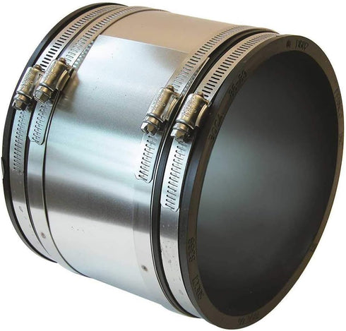 Fernco 1056-33RC Shielded PVC Pipe Coupling for Plumbing Connections, Cast Iron, Plastic, or Steel