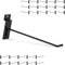 25PC Black Slatwall Hooks 8 Inch, Heavy Duty Slatwall Accessories, Tool Hanger for Slat Wall