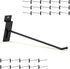 25PC Black Slatwall Hooks 8 Inch, Heavy Duty Slatwall Accessories, Tool Hanger for Slat Wall
