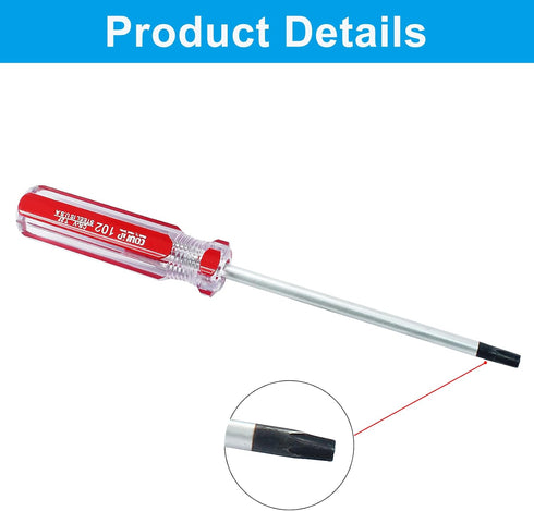 T27 Torx Screwdriver with Magnetic Head, Insulated PVC Handle, 100mm Working Length Security Tool for DIY Repairing