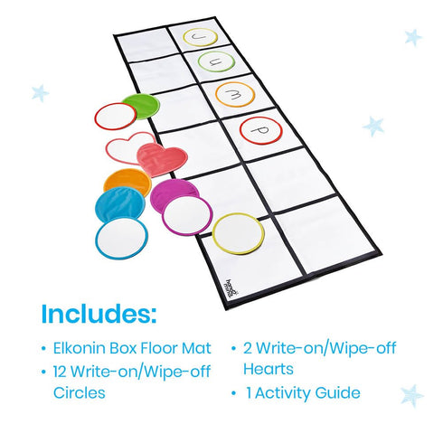 hand2mind Set, Elkonin Box Floor Mat Activity Phonemic Awareness, Phonics Games, Science of Reading Classroom