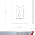 Taymac 2600W Masque Revive Polycarbonate White 1-Gang Cover for Electrical Outlet, Home Improvement Essentials