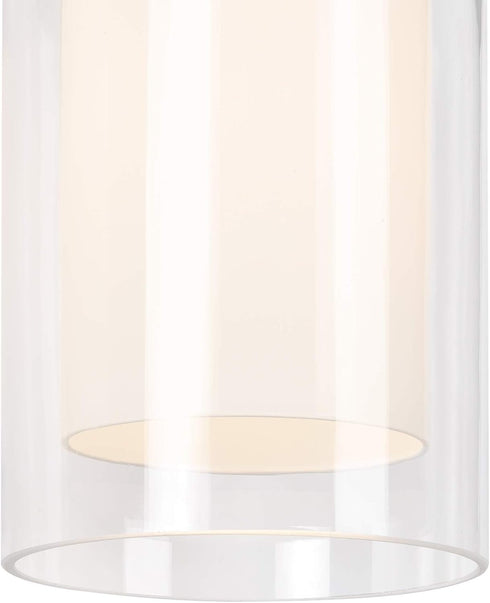 589010-BLK 1-Light Dimmable Design House Hansen Modern Contemporary Indoor/Outdoor Wall Light with Open Bottom Frosted