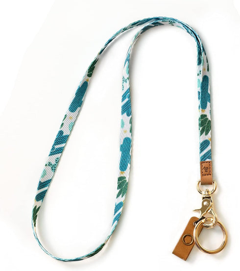 MNGARISTA Neck Lanyard for Keys, Floral Key Lanyard for Women, Durable ID Lanyards with Keyring and Clasp for School ID