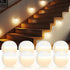 Guankai 8 Pack Motion Sensor Stair Light for Indoor, Battery Operated Night