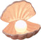 IMIKEYA Shell Pearl Light LED Ceramics Desktop Lamp Portable Pearl in Shell