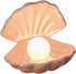 IMIKEYA Shell Pearl Light LED Ceramics Desktop Lamp Portable Pearl in Shell