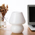 BSOD Mushroom lamp,Glass Mushroom Bedside Table Lamp Translucent Murano Vintage Style Striped Small Nightstand Desklamp