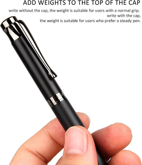 Liquid Ink Rollerball Pens - Fine Line Writing Pens for Journal, Office Supplies, Fancy Gift Box for Father's Day, Green