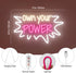15"x9" Own Your Power Neon Sign - Warm White Baby Pink LED Light for Bedroom Home Beauty Salon Bachelorette Party Decor