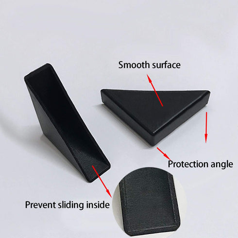 YouU 20 4 50mm UoYu pcs Mirror Corner Protectors x Black Toughened Glass Corner Protector Ceramic Tile wrap Angle