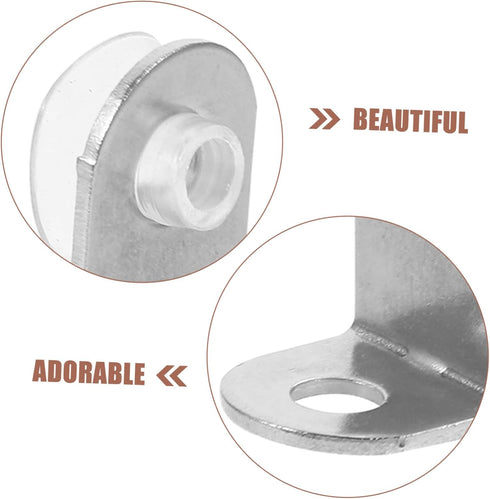 Angoily Stainless Steel Corner Brackets for Shelves Heavy Duty Brackets for Glass and Support of Durable Angle Braces