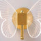 Qlligh Modern Gold Wall Light Butterfly Wall Lamp Dimmable LED Wall Light Fixtures