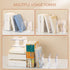 Qsvbeeqj 4 Acrylic Book End for Shelves Compartments Book End Desk Book Stopper Magazine Stand Space Saving Book