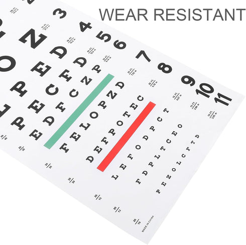 Complete Snellen Eye Exam Kit, Eye Chart for 20 Feet Eye Exams with Occluder and Pointer