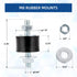Cherbo 4 Pack M8 30x20mm Rubber Studs Shock Absorber, Anti Vibration Isolator Mounts for Air Compressors