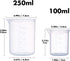 Plastic Beaker Set, 5 Sizes Low Form Graduated Polypropylene Beakers for Laboratory & Science