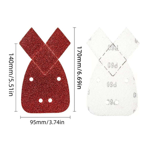 DUSJVYUE 50pcs 180 Sanders,4 2 Grit Sanding Sheets for Black and Decker Mouse Holes Hook and Loop Mouse Sander
