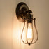 Bulb) LULING Industrial Wall Sconce Vintage Lighting Adjustable Lamp Rustic Wire Metal Cage Wall Light Shade Edison