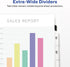 Avery 5-Tab Extra Wide Binder Dividers, White, Easy Print & Apply Clear Label Strip, 5 Sets (11440)
