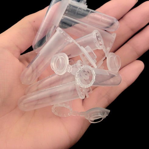 100PCS 2ml Centrifuge Tubes with Round Bottom, Graduated Pointed Bottom and Screw Cap