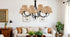 Aspen Creative 51004 3" 6" 4-3/4" Empire Clip On Chandelier Water Hyacinth Lamp Shade, Top x Bottom x Slant Height