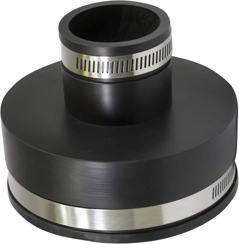 6I56 Flexible PVC Reducing Coupling with Stainless Steel Clamps, 4.5" x 1.9" for 4" x 1-1/2" Nominal Pipe