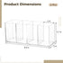 Toyosport 2 4-Compartment Pcs Acrylic Pen Holders, Clear Plastic Pencil Holders, Desktop Stationery Organizers