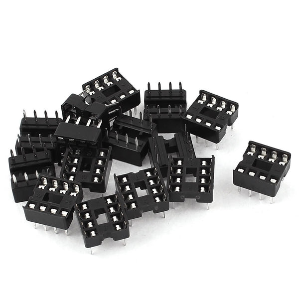uxcell Solder Type Double Row 8PIN DIP IC Sockets Connector, 15 Pieces, a15080400ux1059