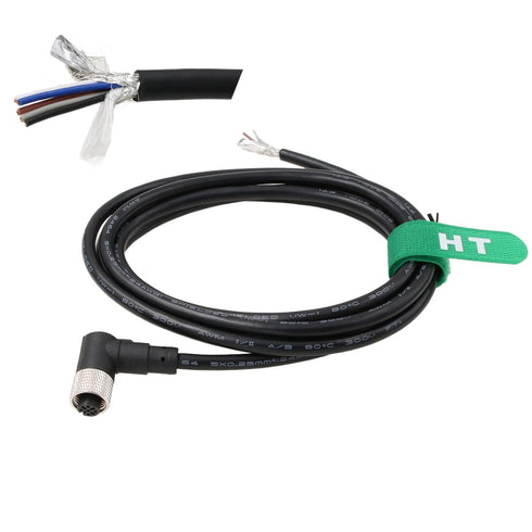 M12 A Coding 5 Pin Female Actuator Sensor Signal Cable to Bare Wire for Device Network, 2m