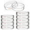 stonylab 10pk Glass Petri Dishes, 75x15 mm Autoclavable Borosilicate Glass Cell Culture Dishes with Clear Lid