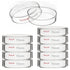 stonylab 10pk Glass Petri Dishes, 75x15 mm Autoclavable Borosilicate Glass Cell Culture Dishes with Clear Lid