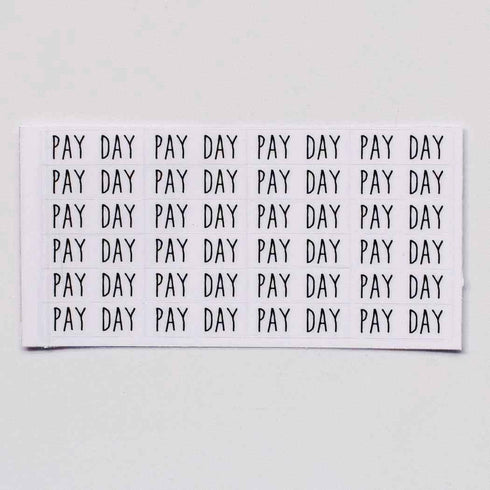 Pay Day Monthly Planner Stickers, 120 Clear Reminder Labels for Calendar Scrapbooking Crafting