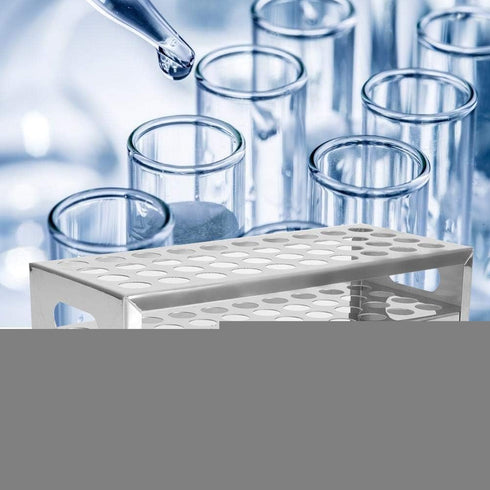 Stainless Steel Punch plate Test Tube Rack 40 Holes Large Capacity Lab Test Tube Holder Laboratory Experiment Fixing Accessories(15.5 * 40mm) Tube Racks by HEEPDD