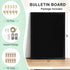 Black Cork Board with Linen Double-Sided 16''X 12'', Black Cork Boards for Walls, Wood Frame Bulletin Board Hanging Pin Board, Cork Board for Office Home School 1-Pack by DOLLAR BOSS
