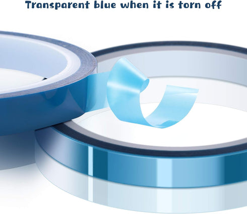 Outus 6 Rolls High Temperature Tape, Heat Resistant Vinyl Press Tape for Sublimation and 3D Printing
