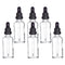 YIZHAO Clear Glass Dropper Bottle 2oz, Tincture Bottles with Glass Dropper, for Essential Oils, 6 Pcs