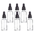 YIZHAO Clear Glass Dropper Bottle 2oz, Tincture Bottles with Glass Dropper, for Essential Oils, 6 Pcs