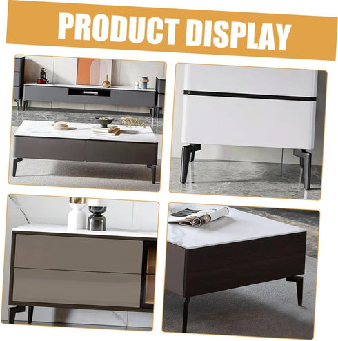 4pcs 14.5cm DOITOOL Heavy Duty Metal Furniture Legs Gold Cabinet Replacement Sofa Legs Sturdy Support Feet for Tv Stand