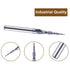 5Pcs 1/8 inch 0.25MM (0.5MM 3D SpeTool Tapered Ball Nose Carving End Mill Shank Radius Diameter) Tips Woodworking Tool