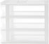 Gracious Living 3 Drawer Desktop Organizer, Craft Storage with Organization Lid for Office Supplies, White/Clear