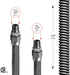 GUHD-TT14-12B Gas Line Hose 3/8'' O.D. x 12'' Length with 1/2 in. MIP Fitting, Uncoated Stainless Steel Flexible Connector, 12 Inch by Highcraft
