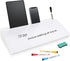 Glass Desk Whiteboard Small Dry Erase Board with Storage Drawer, Computer Keyboard Stand, Office Accessories, School
